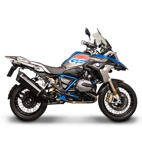 TERMIGNONI - LON PÔ SCREAM ADV INOX ĐEN SLIP-ON BMW R12000GS / GSA, R1250GS / GSA (2014+)