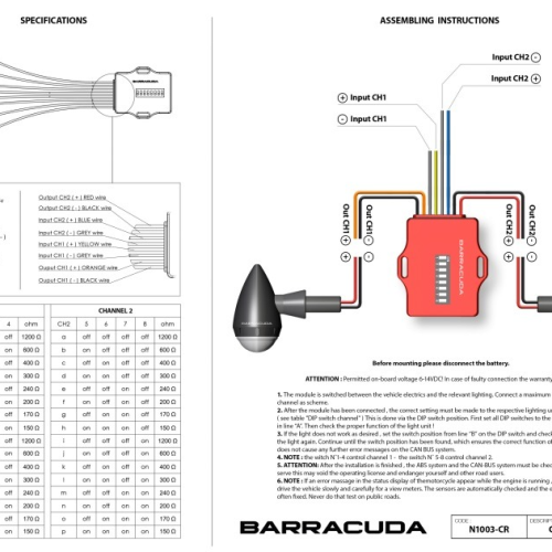 BARRACUDA - RELAY ĐIỀU CHỈNH TỐC ĐỘ CHỚP ĐÈN SIGNAL UNIVERSAL