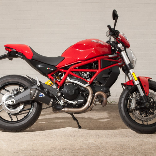 TERMIGNONI - LON PÔ RELEVANCE CONICO TITAN ĐEN SLIP-ON 3/4 DUCATI MONSTER 797 / SCRAMBLER 800 (2015 - 2022)