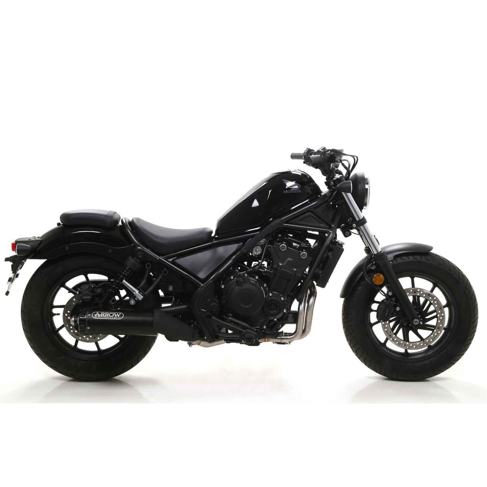 ARROW - LON PÔ REBEL "DARK" INOX SLIP-ON HONDA REBEL 300 / 500 (2019+)